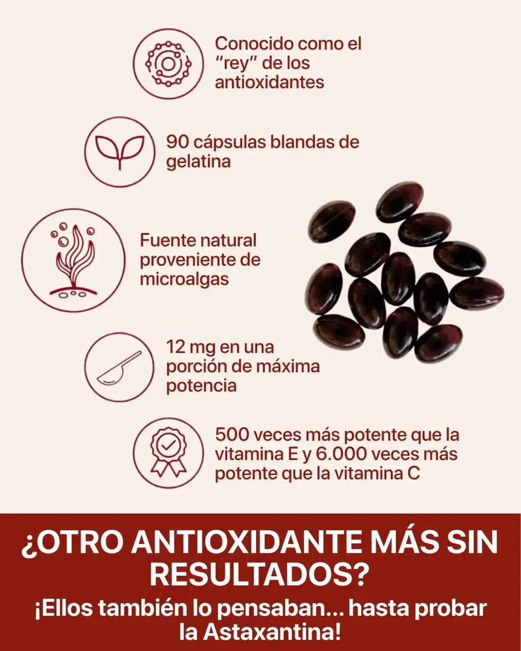 🔥 El antioxidante natural hasta 10 veces más potente que otros carotenoides 💊ASTAXANTINA💊