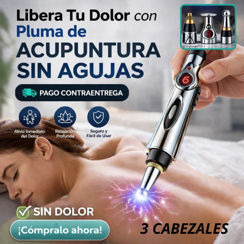 🚨 Alivio Instantáneo Sin Agujas - Lapiz Acupuntura - 3 en 1 ⚡️