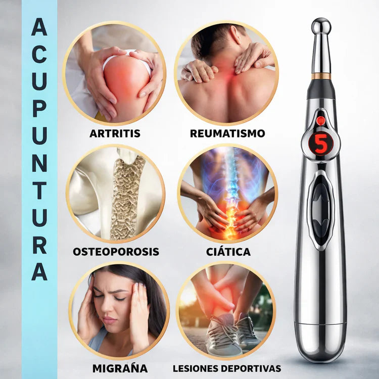 🚨 Alivio Instantáneo Sin Agujas - Lapiz Acupuntura - 3 en 1 ⚡️