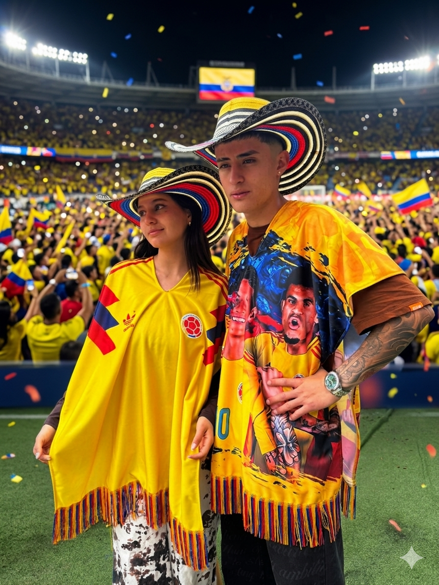 Poncho Orgullo Tricolor + BRINDE "UN SOMBRERO" - Edición VIP 2026