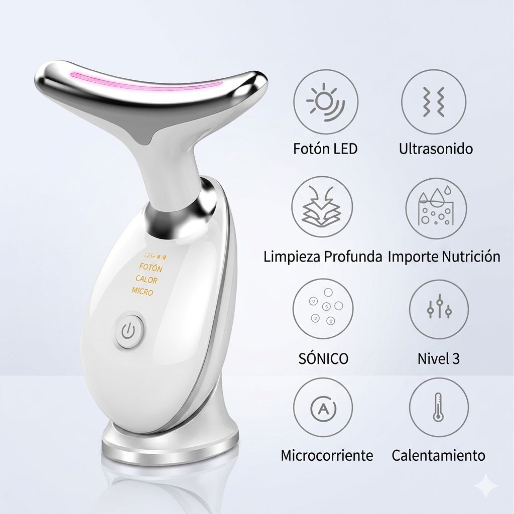 ✨ Adiós papada y flacidez sin cirugías - Dispositivo reafirmante facial