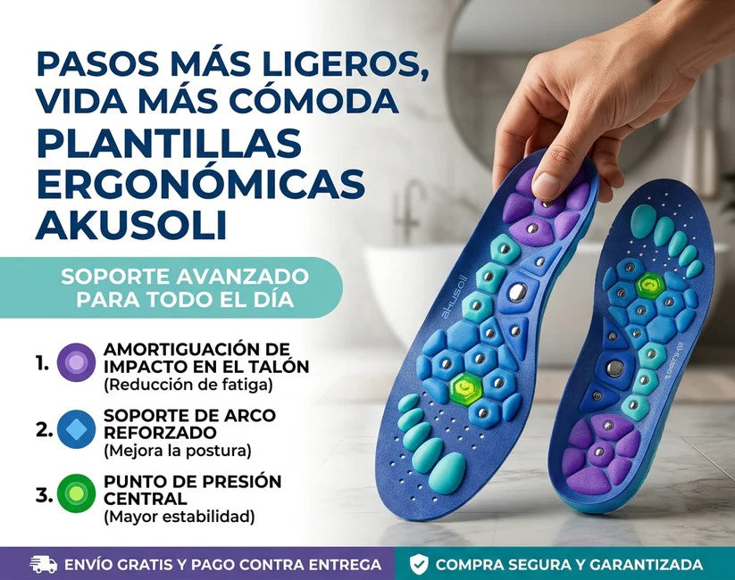⚡Sistema Terapéutico de Energía y Confort Plantar | Plantillas Magnéticas de Acupresión